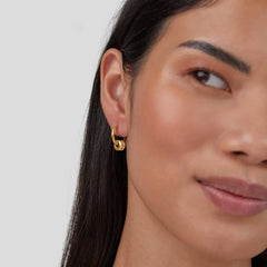 Vioraia Gigi Crystal 18K Gold Hoop Earrings
