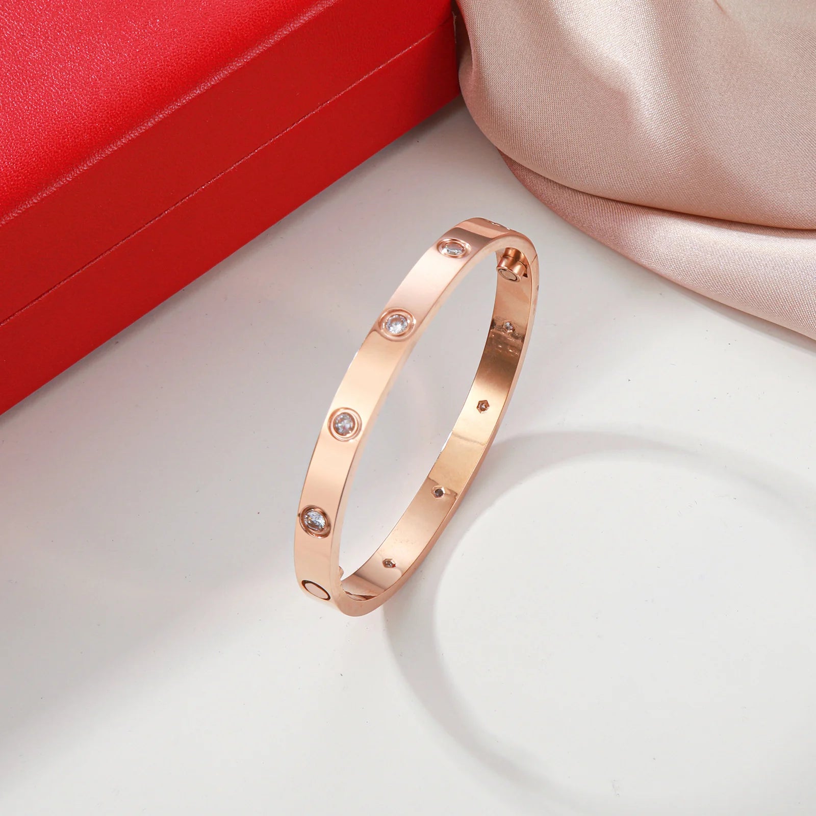 Vioraia Studded Sparkling Stones All Around Bangle
