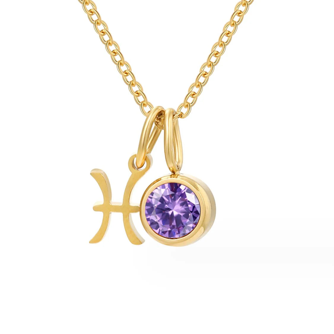 Vioraia Astria Zodiac Birthstone Necklace