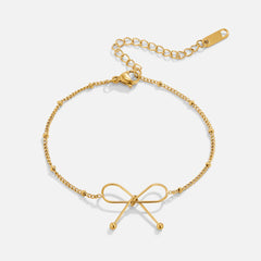 Vioraia Anika Gold Bow Bracelet