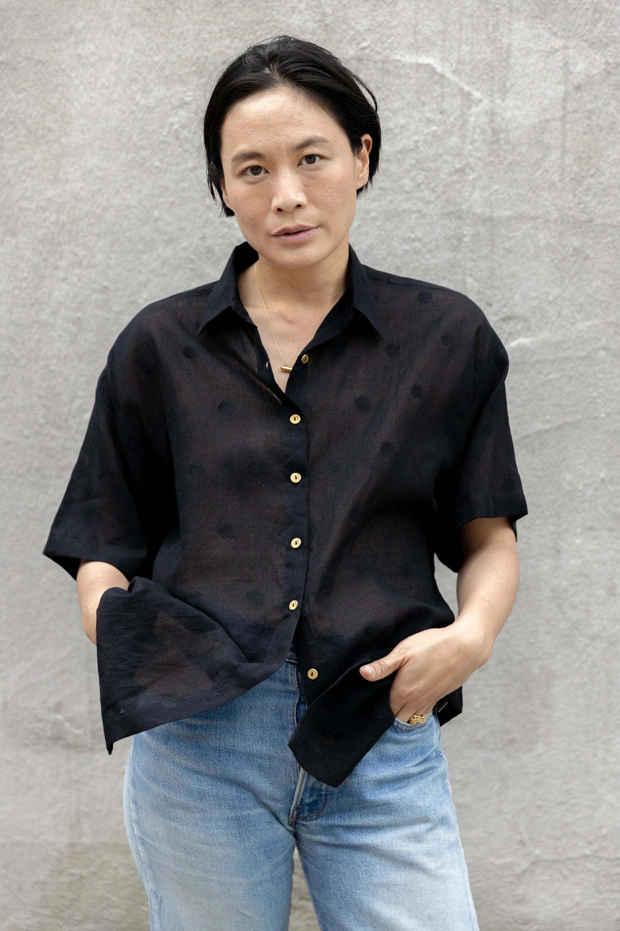 Black Checks Lounge Shirt