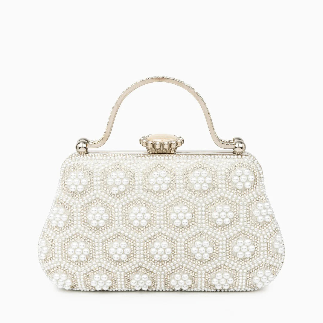 Vioraia Clarab  Pearl Clutch Bag