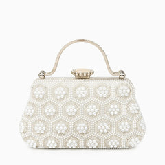 Vioraia Clarab  Pearl Clutch Bag