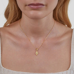 Vioraia Luna White Opal Gold Necklace