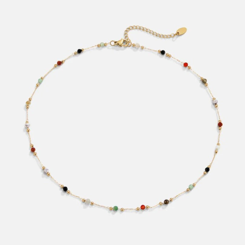 Vioraia Lulu Beaded Stone Necklace