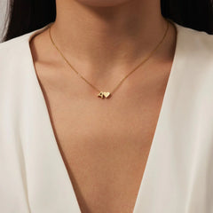 Vioraia Forever Love & Letter Gold Necklace