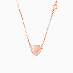 Vioraia Sparkling Heart in Heart Necklace