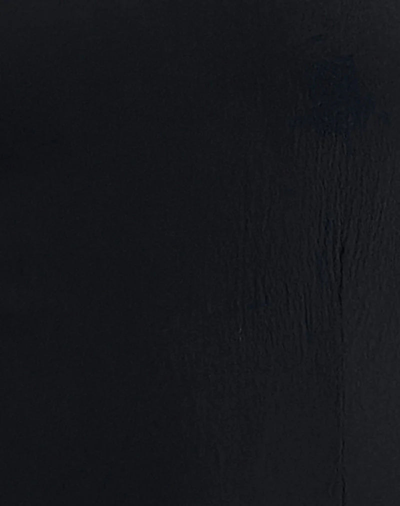 Samiya Mini Dress in Crinkle Black