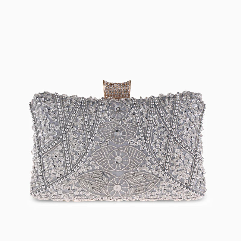 Vioraia Kaia Luxury Beaded Clutch Bag