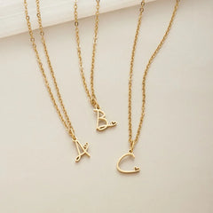 Vioraia Gold Letter Heart Necklace