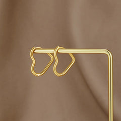 Vioraia Heart Gold Hoops