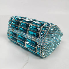 Vioraia (CS) Victoria Crystals Clutch Bag - Sky Blue