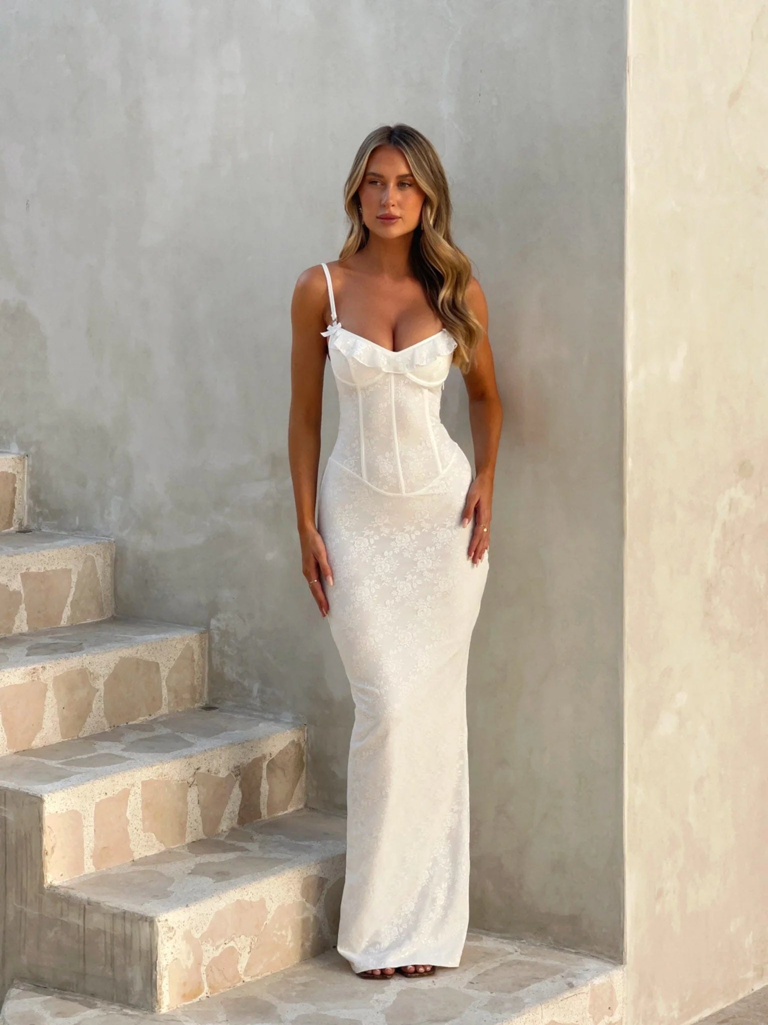 Lucy's DYLAN MAXI DRESS WHITE