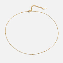Vioraia Niyah Bead Gold Chain Necklace