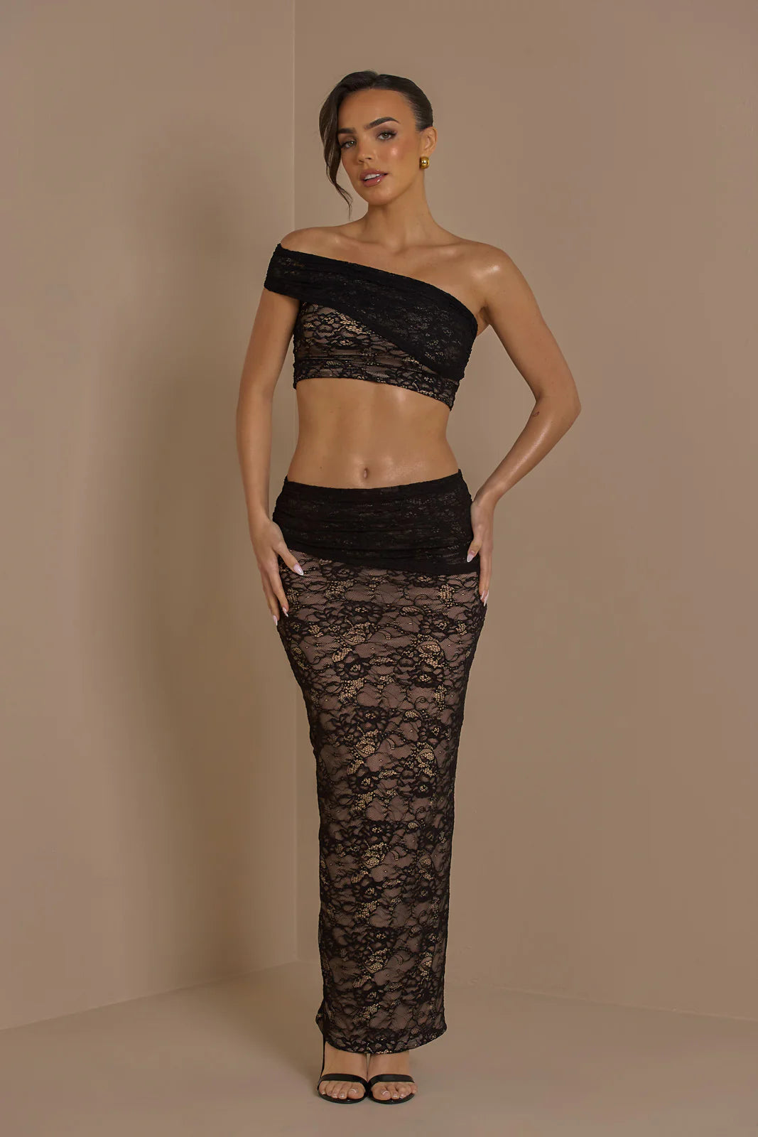 ANASTASIA LACE CO-ORD | BLACK - SALE