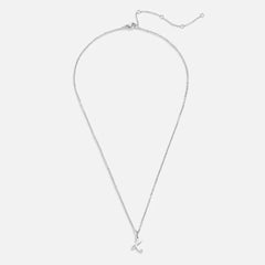 Vioraia Silver Letter Heart Necklace