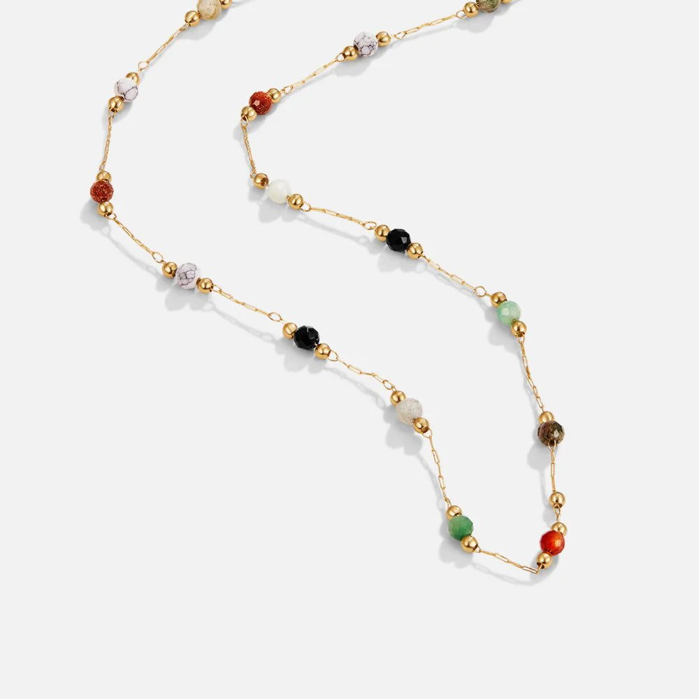 Vioraia Lulu Beaded Stone Necklace