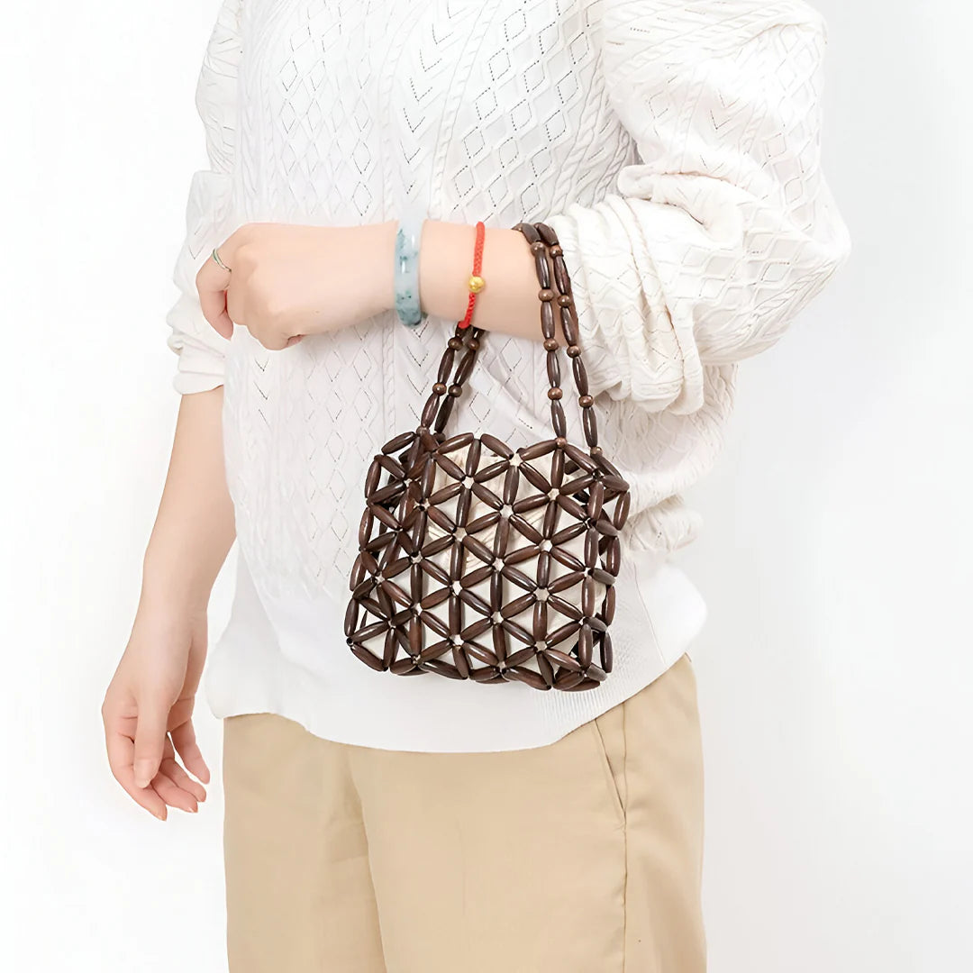 Vioraia Campbell Woven Handbag