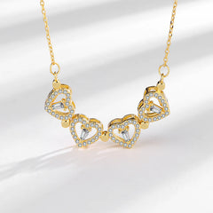Vioraia Two In One Heart Clover Necklace