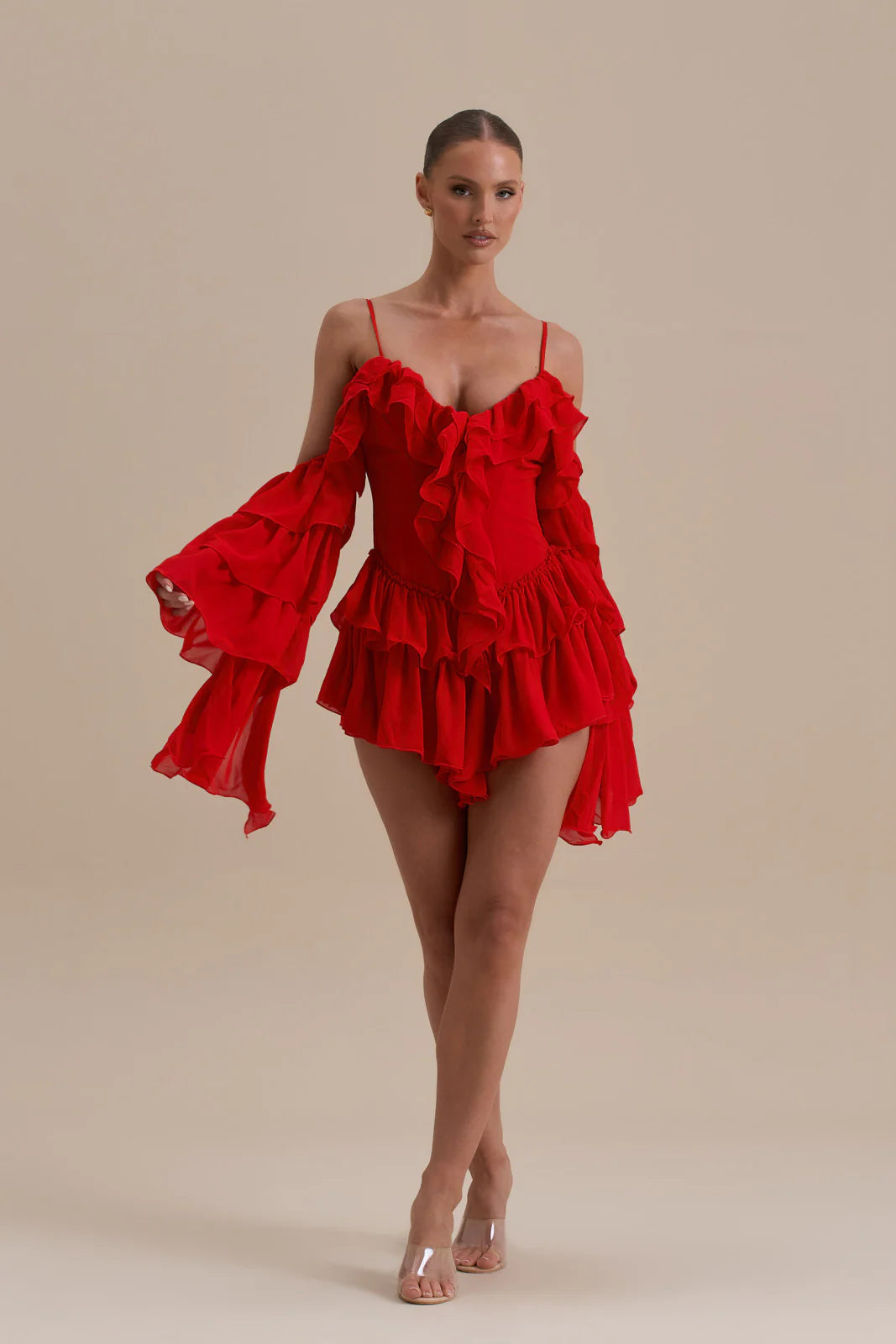KENDAL PLAYSUIT | RED - SALE