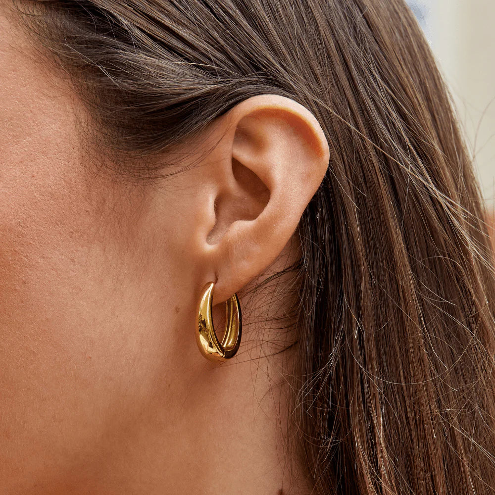 Vioraia Valentina Gold Hoop Earrings