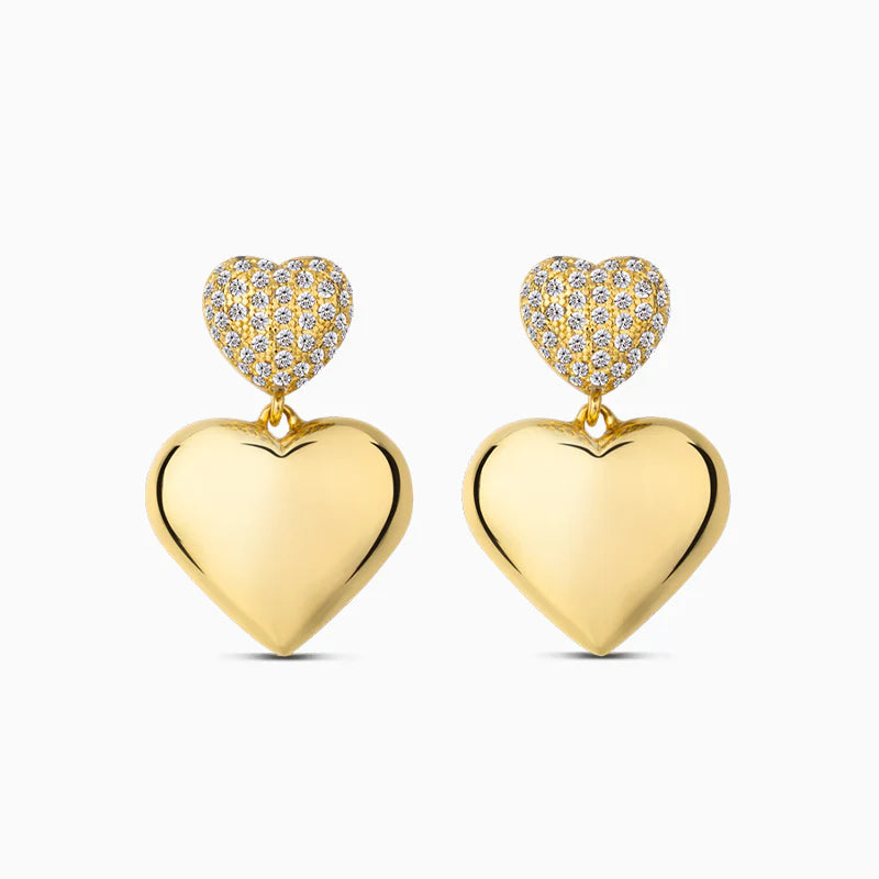 Vioraia Saint Heart Pendant Earrings