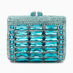 Vioraia (CS) Victoria Crystals Clutch Bag - Sky Blue