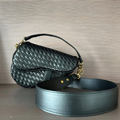 Vioraia Madelyn Woven Saddle Bag