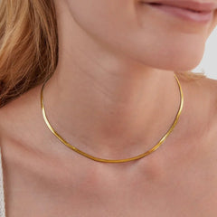 Vioraia Sarya Snake Chain Gold Necklace