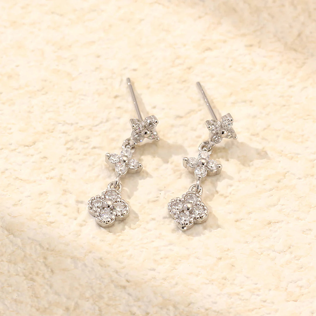 Vioraia Evelyn Crystal Bloom Earrings
