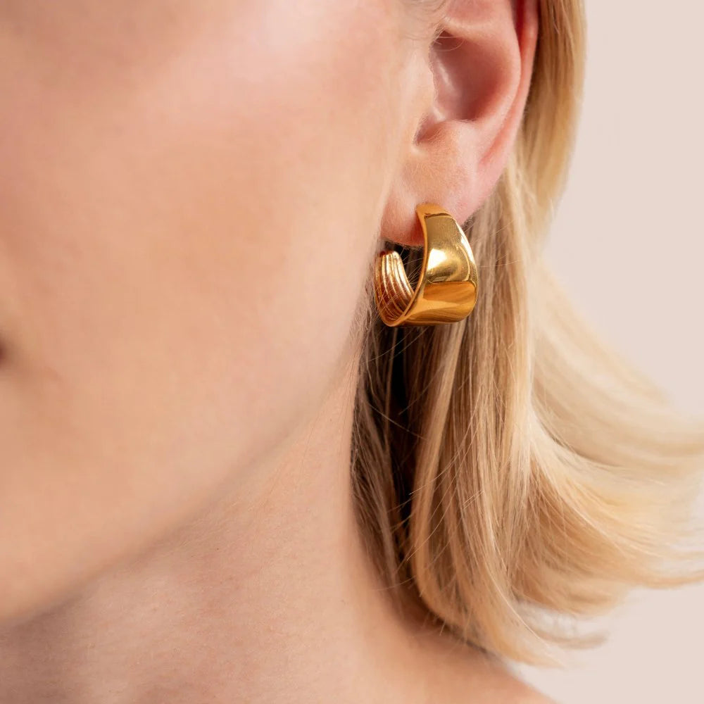 Vioraia Gigi Semi Hoop Earrings