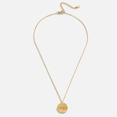 Vioraia Zodiac Coin Gold Necklace