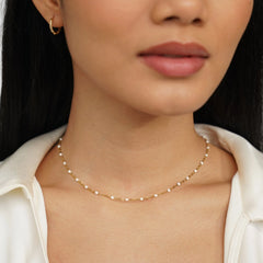Vioraia Mila White Bead Necklace