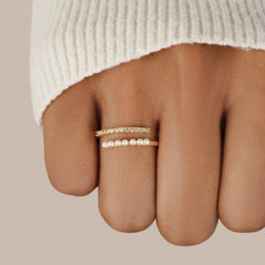 Vioraia “Wrap Me” Pearl & Crystal Ring