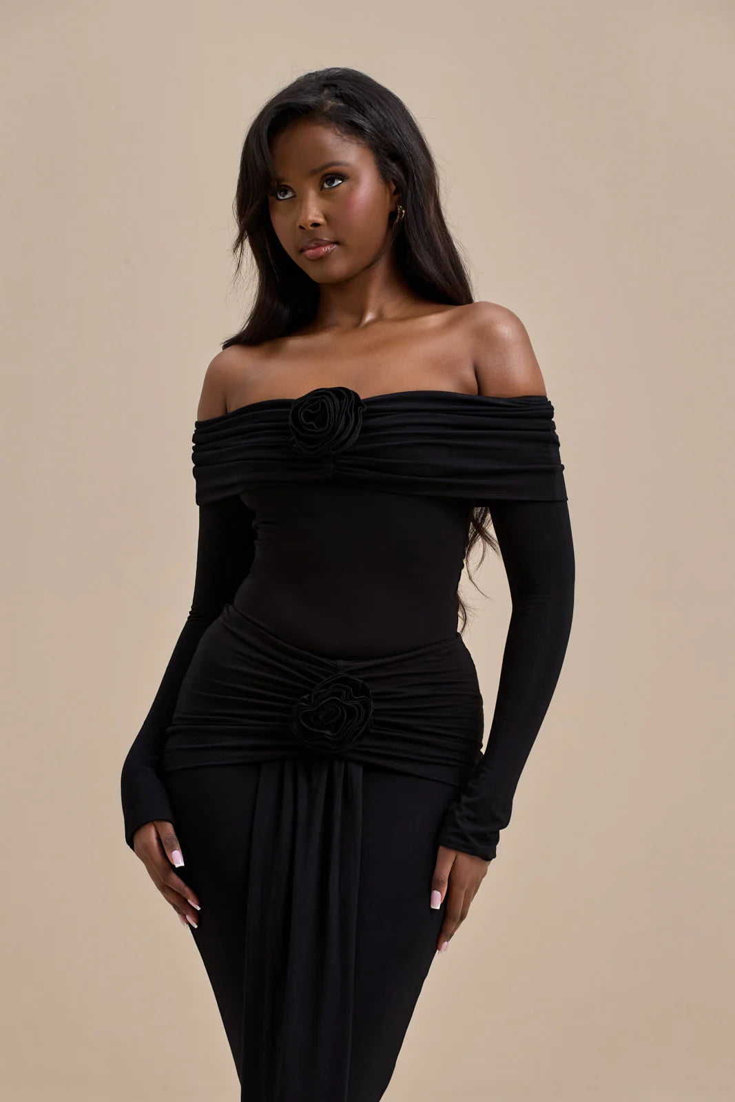 BELLE ROSE BODYSUIT | BLACK - SALE