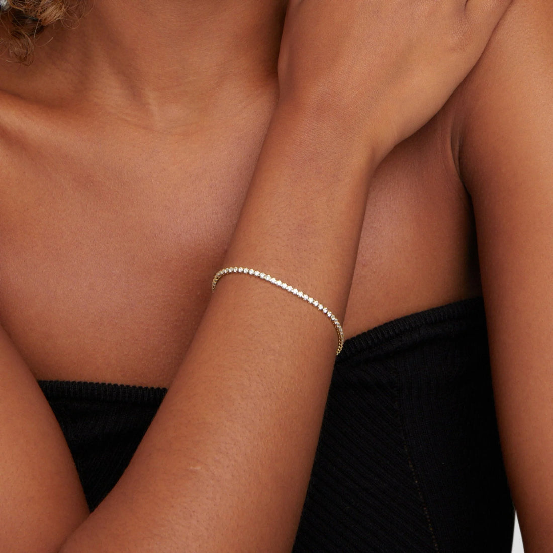 Vioraia Cordelia Gold Tennis Bracelet