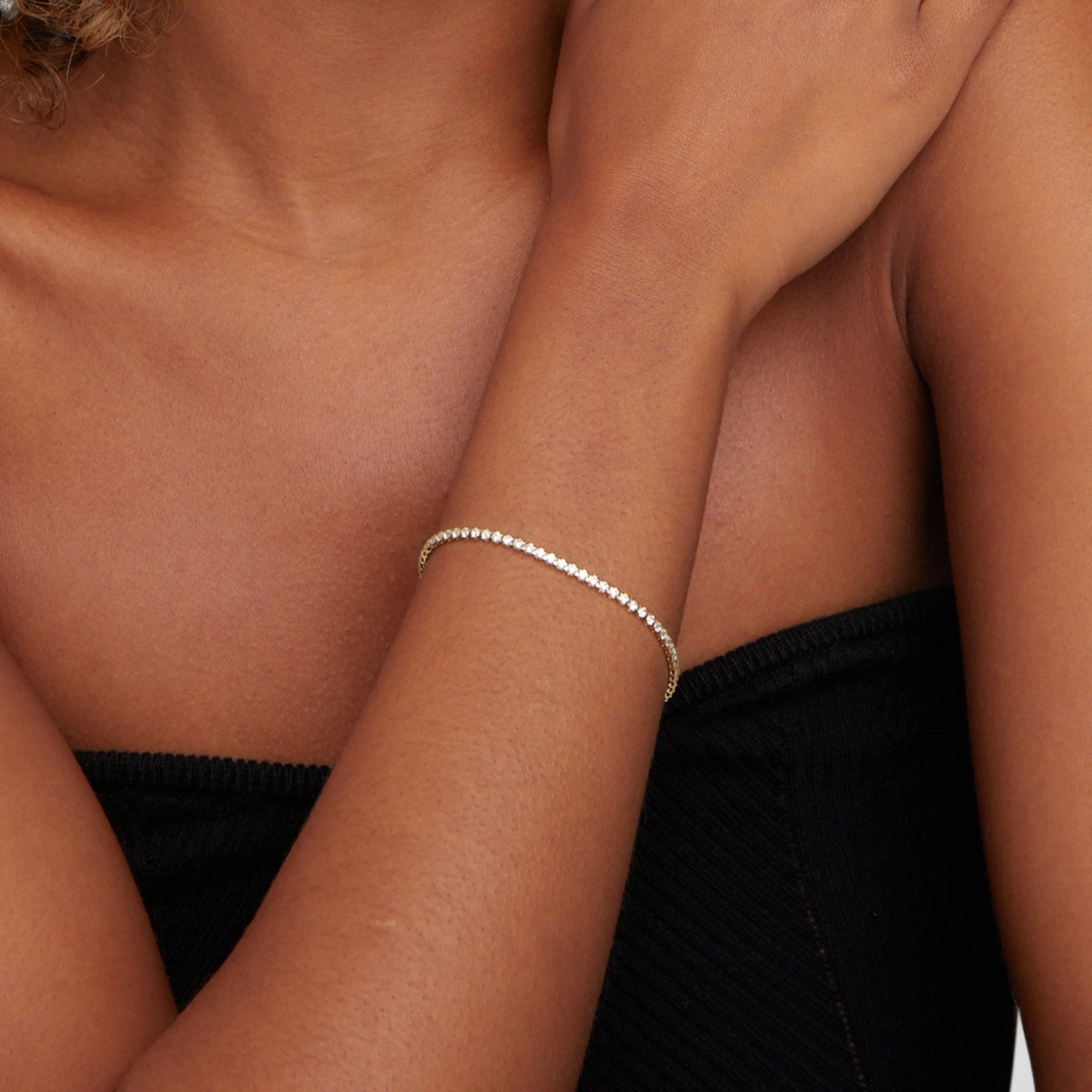 Vioraia Cordelia Gold Tennis Bracelet