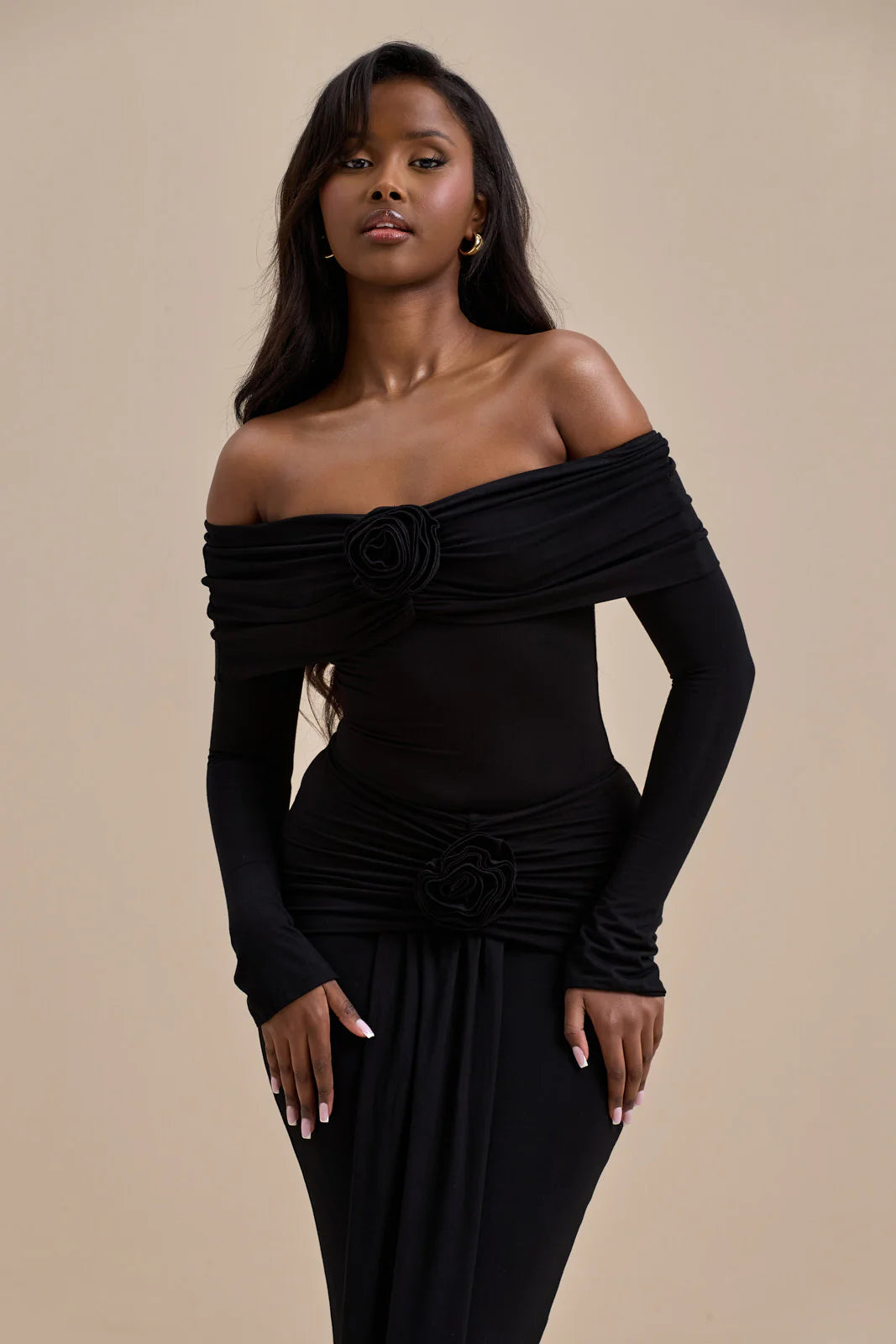 BELLE ROSE BODYSUIT | BLACK - SALE