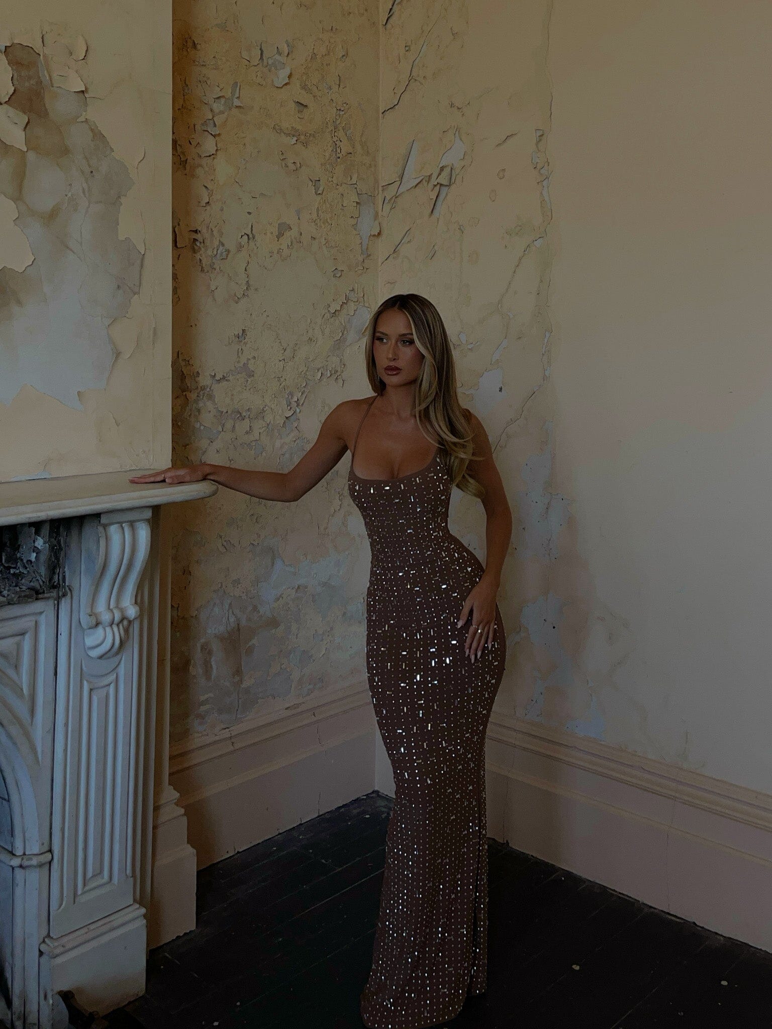 Lucy's CIARAN MAXI DRESS TAN