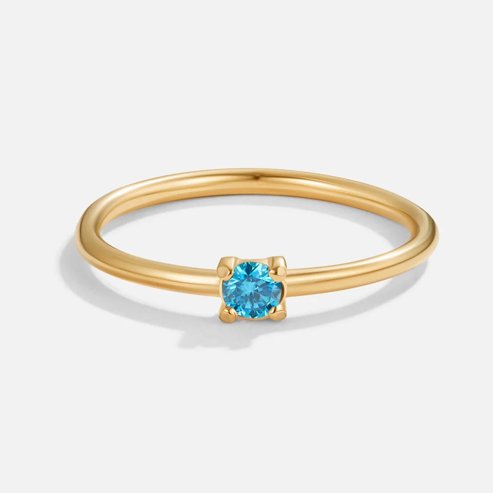 Vioraia Birthstone 18K Gold Rings