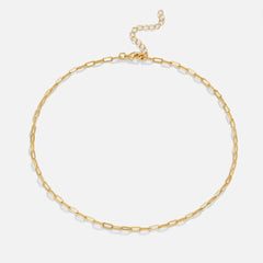 Vioraia 18K Gold Paperclip Charm Necklace