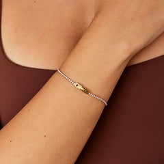 Vioraia Kiera Gold Pink Crystal Bracelet