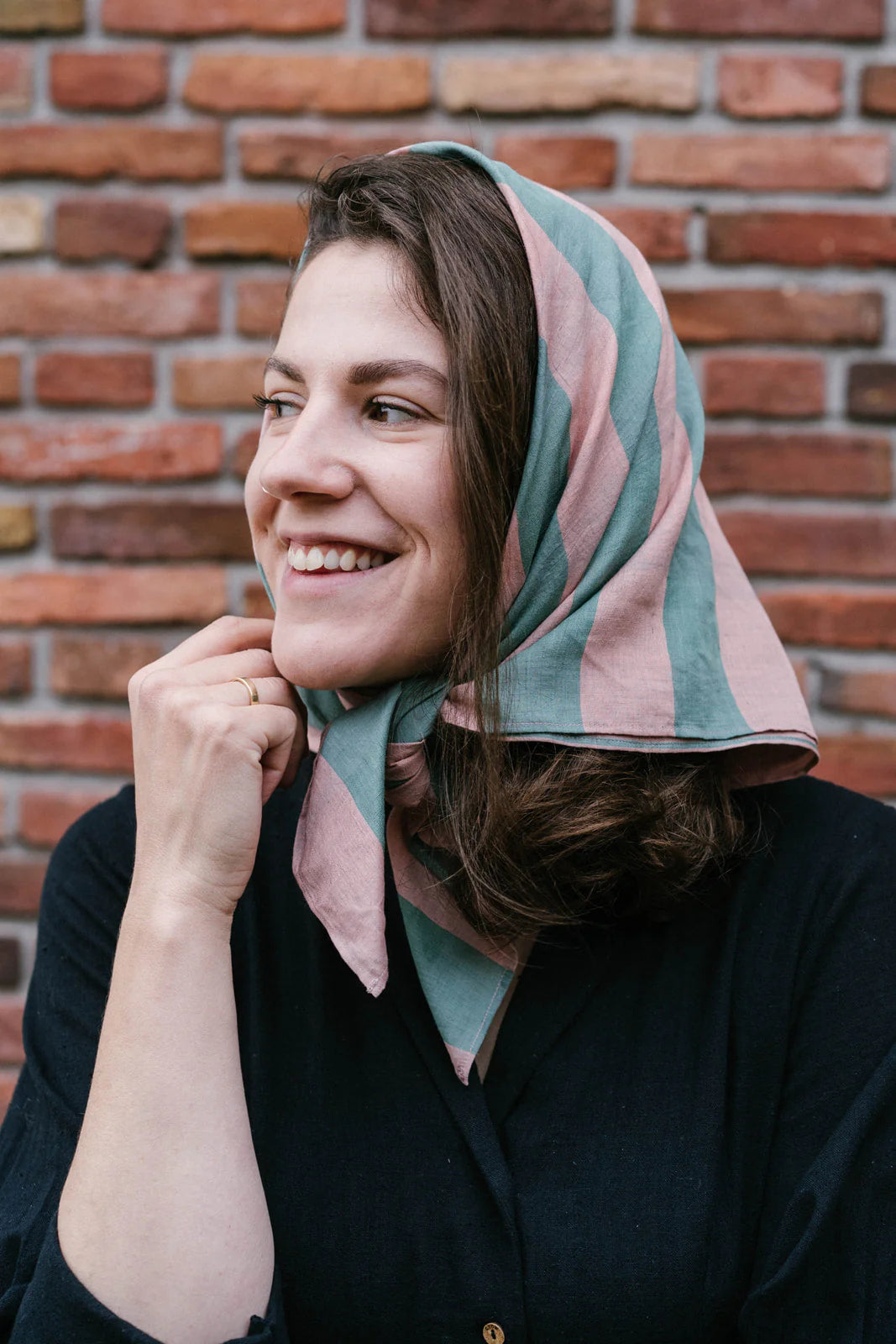 Candy striped cotton bandana