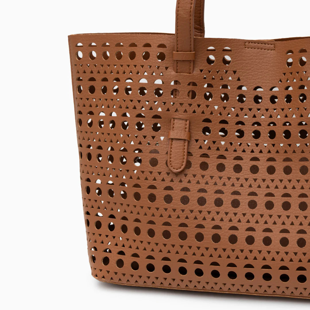 Vioraia Ayla Openwork Tote Bag