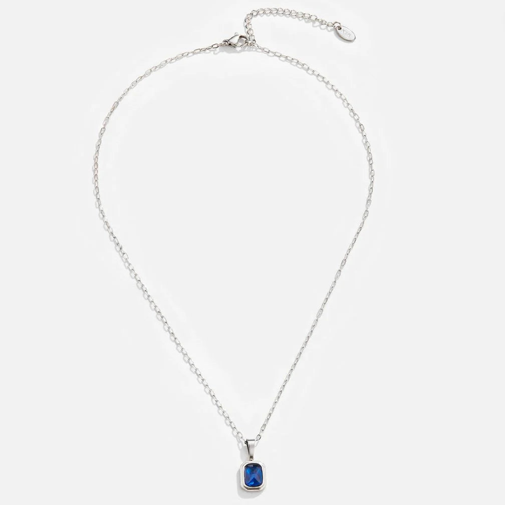 Vioraia Ocean Blue Pendant Silver Necklace