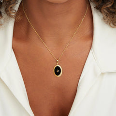 Vioraia Midnight Star Onyx Necklace