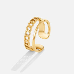 Vioraia Gold Chain Layered Ring