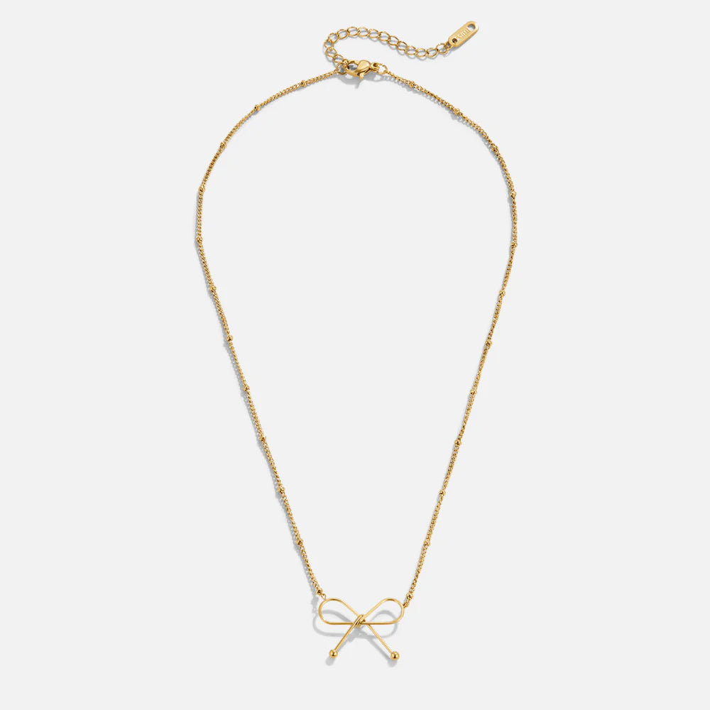 Vioraia Anika Gold Bow Necklace