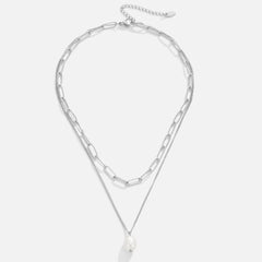 Vioraia Angela Pearl Silver Necklace