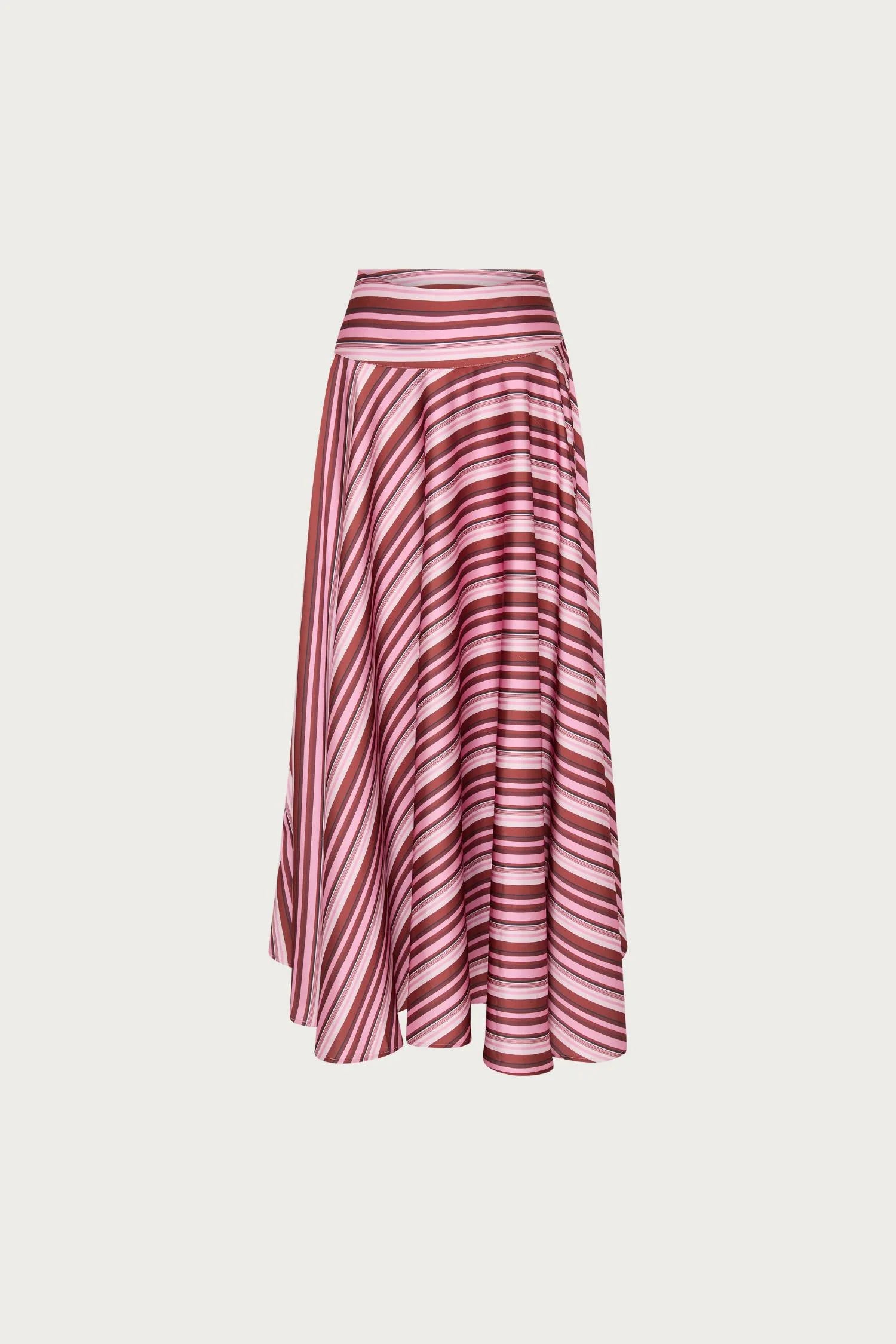 Basque Full Skirt | Magenta Stripe